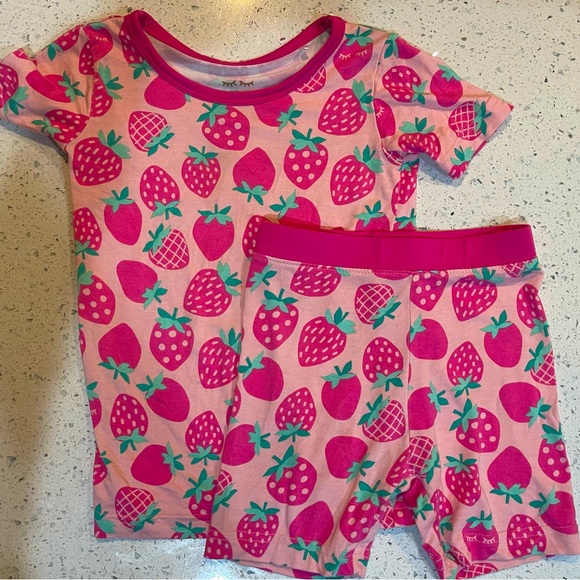Little Sleepies Sweet Strawberries Two-Piece Pajama Set - Picture 1 of 3